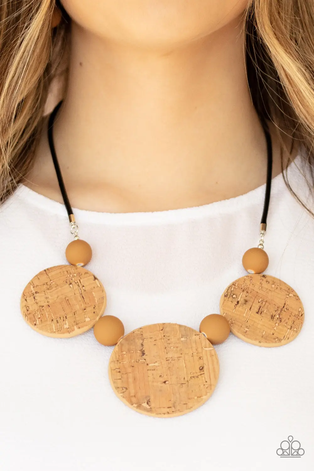 Paparazzi Pop The Cork Brown ✧ Cork Necklace Short