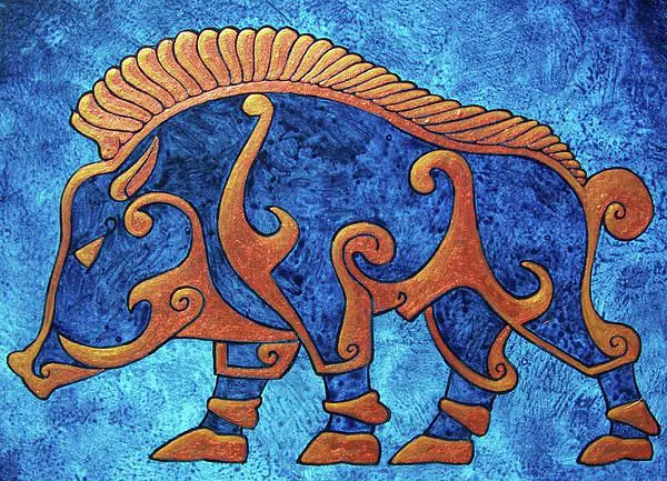 The Celtic Boar. Is both my fathers emblem, and my horoscope sign :D | Celtic art, Viking art, Celtic artwork