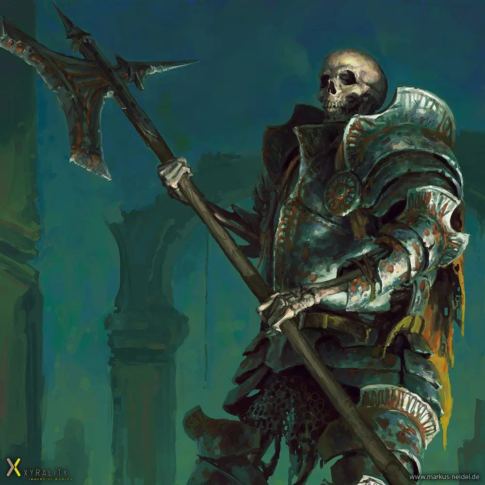 Medieval Skeleton Warrior Art by Markus Neidel | Skeleton warrior, Undead warrior, Fantasy monster