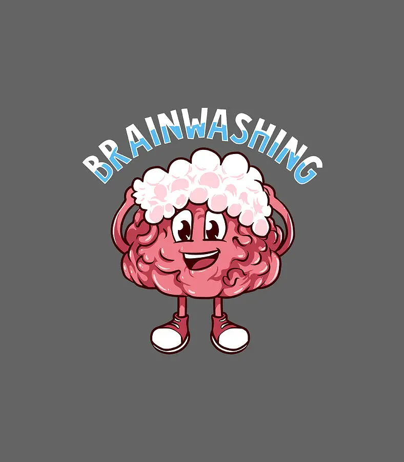 Brainwashing Funny Brain Humors Pun Sarcastic Saying Gift for Christmas present Digital Art by Mordey Masa - Pixels