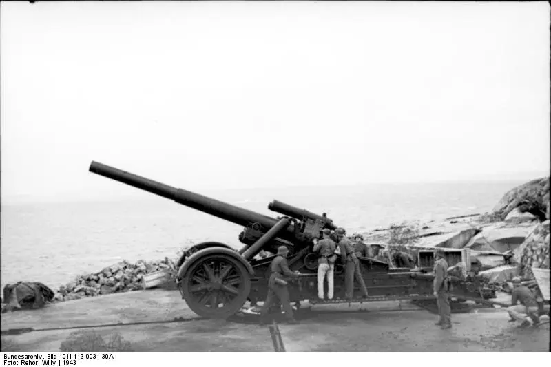 German Coastal Gun Battery 1943