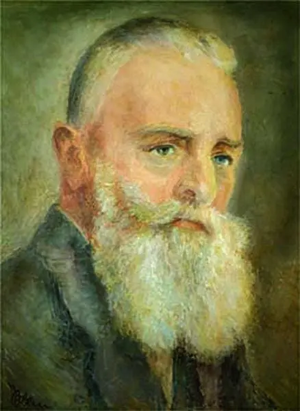A painting of a person with a white beard Description automatically generated