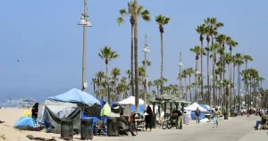 LA city homeless camp