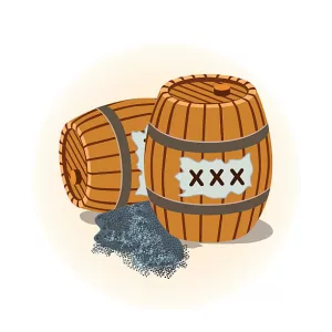 vector icon of a barrel of gunpowder